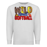 Dove Grey wild about softball Premium Sweatshirt - Zillion Design Studio