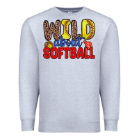 Heather Grey wild about softball Premium Sweatshirt - Zillion Design Studio