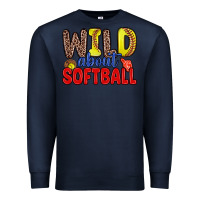 Navy wild about softball Premium Sweatshirt - Zillion Design Studio