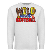 Oatmeal Heather wild about softball Premium Sweatshirt - Zillion Design Studio