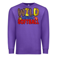 Purple wild about softball Premium Sweatshirt - Zillion Design Studio