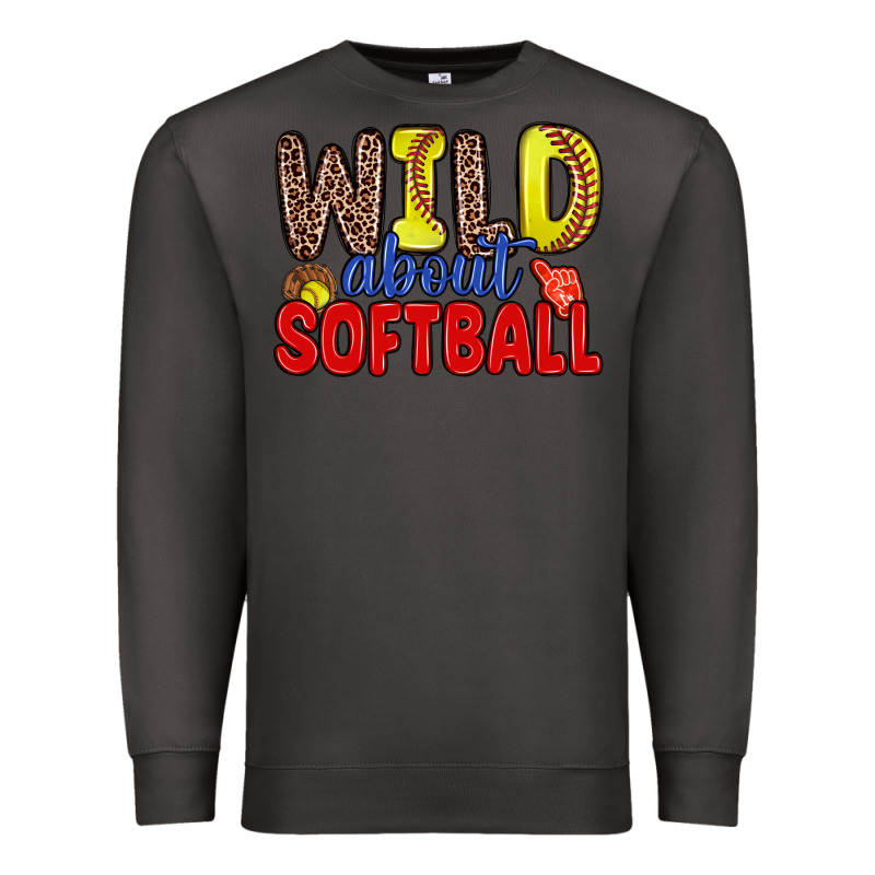 Wild About Softball Premium Sweatshirt by Zillion Design Studio | Teevron
