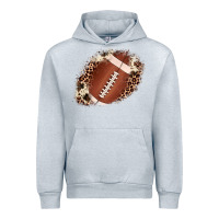 Heather Grey football cowhide leopard patch Urban Hoodie - JahusDesignShop