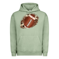 Pigment Oil Green football cowhide leopard patch Urban Hoodie - JahusDesignShop