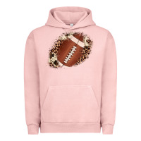 Pigment Salmon football cowhide leopard patch Urban Hoodie - JahusDesignShop