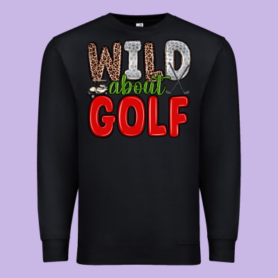 Wild About Golf Premium Sweatshirt Designed By Zillion Design Studio