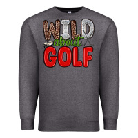 Charcoal Heather wild about golf Premium Sweatshirt - Zillion Design Studio