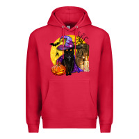 Cardinal black witch cat coffin and moon Premium Hoodie - BundleAndBundleShop