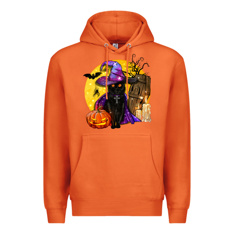 Black Witch Cat Coffin And Moon Premium Hoodie by BundleAndBundleShop | Teevron