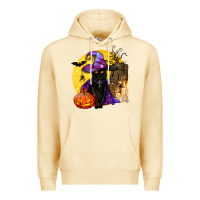 Pina Colada black witch cat coffin and moon Premium Hoodie - BundleAndBundleShop