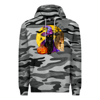 Slate Camo black witch cat coffin and moon Premium Hoodie - BundleAndBundleShop