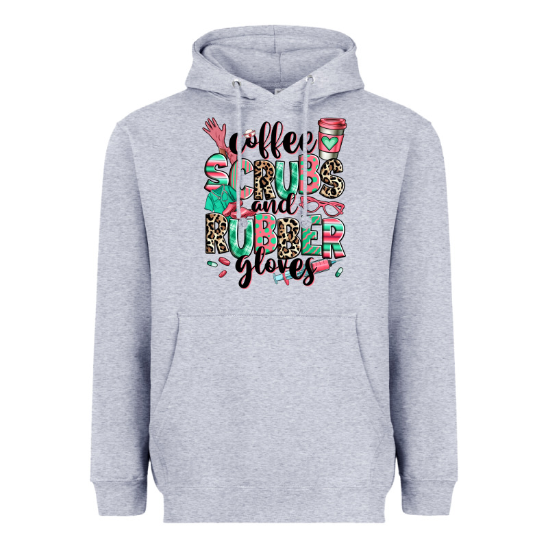 Coffee Scrubs And Rubber Gloves Heavyweight Hoodie by RanaPortraitStore | Teevron