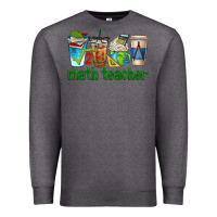 Charcoal Heather math teacher coffee cups Premium Sweatshirt - texasbilliewilder