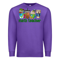 Purple math teacher coffee cups Premium Sweatshirt - texasbilliewilder