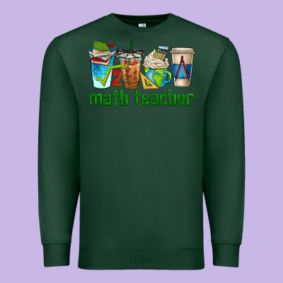 Math Teacher Coffee Cups Premium Sweatshirt Designed By Texasbilliewilder