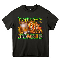 Asphalt Pumpkin Spice Junkie Heavy Core Tee - CowhideDigitalArt