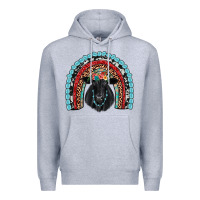 Heather Grey black angus  rainbow Premium Hoodie - JahusDesignShop