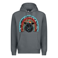 Rock black angus  rainbow Premium Hoodie - JahusDesignShop