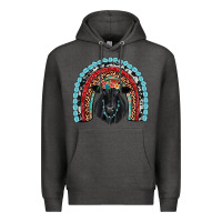 Charcoal Heather black angus  rainbow Premium Hoodie - JahusDesignShop