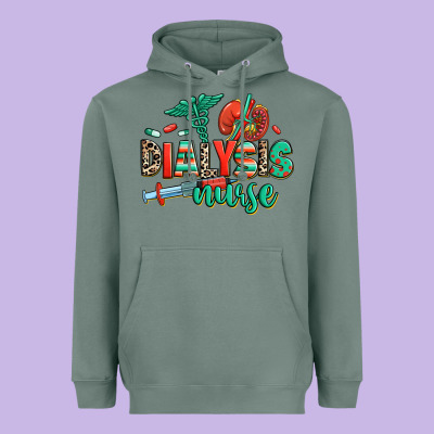 Heavyweight Hoodie dialysis nurse