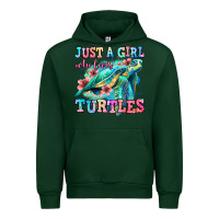 Forest Green just a girl who loves turtles Urban Hoodie - Jasminsmagicworld