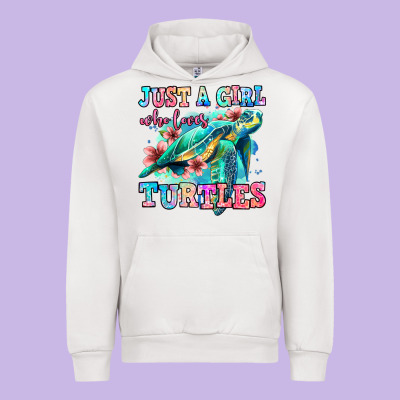 Just A Girl Who Loves Turtles Urban Hoodie Designed By Jasminsmagicworld