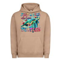 Pigment Burro just a girl who loves turtles Urban Hoodie - Jasminsmagicworld