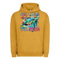 Pigment Peanut Butter just a girl who loves turtles Urban Hoodie - Jasminsmagicworld