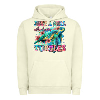 Pigment Pistachio just a girl who loves turtles Urban Hoodie - Jasminsmagicworld