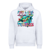 White just a girl who loves turtles Urban Hoodie - Jasminsmagicworld