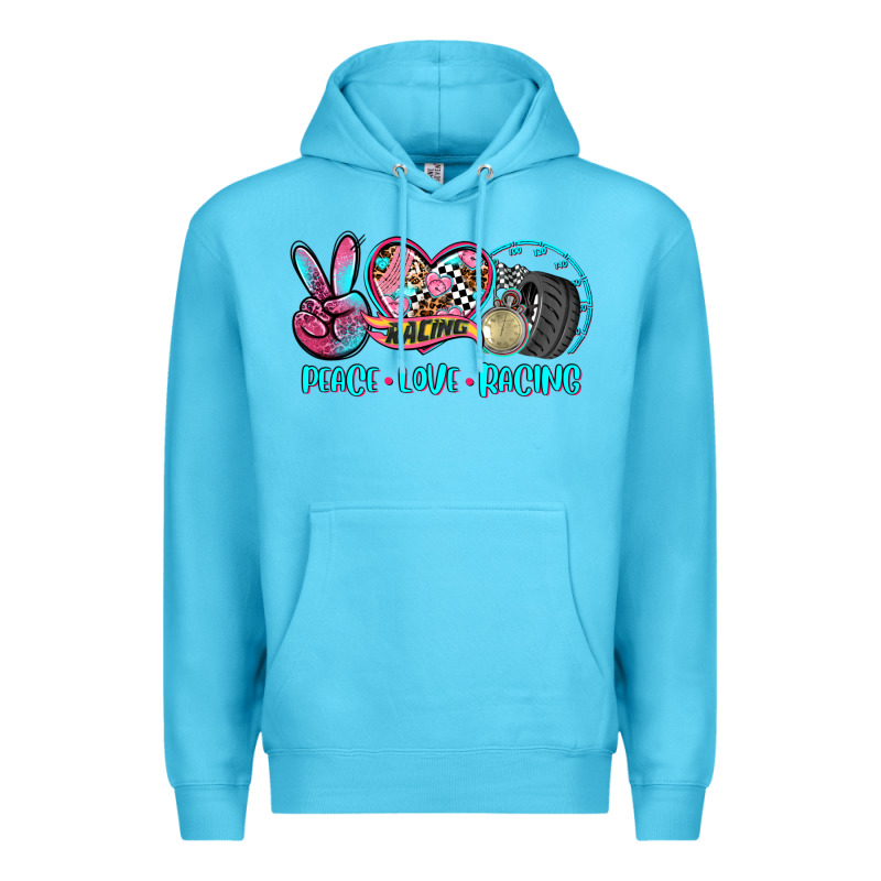 Peace Love Racing Premium Hoodie by AdoDesignShop | Teevron
