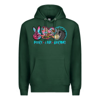 Sports Green peace love racing Premium Hoodie - AdoDesignShop