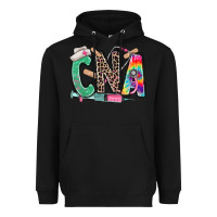 Black cna nurse tie dye leopard Heavyweight Hoodie - RanaPortraitStore