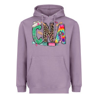 Lavender cna nurse tie dye leopard Heavyweight Hoodie - RanaPortraitStore