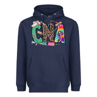 Navy cna nurse tie dye leopard Heavyweight Hoodie - RanaPortraitStore