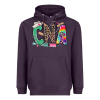 Plum cna nurse tie dye leopard Heavyweight Hoodie - RanaPortraitStore