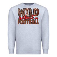 Heather Grey wild about football Premium Sweatshirt - Zillion Design Studio