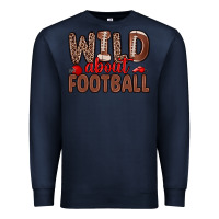 Navy wild about football Premium Sweatshirt - Zillion Design Studio