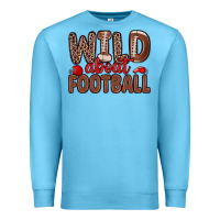 Ocean Blue wild about football Premium Sweatshirt - Zillion Design Studio