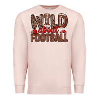 Pale Pink wild about football Premium Sweatshirt - Zillion Design Studio