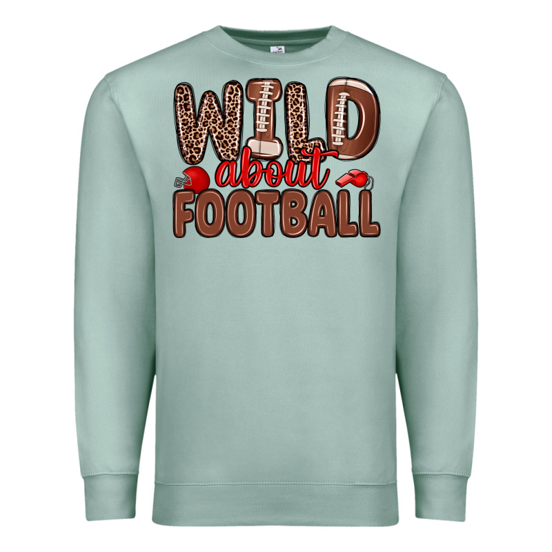 Wild About Football Premium Sweatshirt by Zillion Design Studio | Teevron