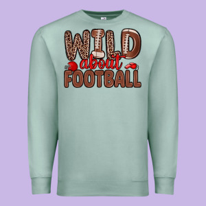 Wild About Football Premium Sweatshirt Designed By Zillion Design Studio