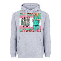 Heather Grey coffee scrubs rubber gloves nurse Heavyweight Hoodie - RanaPortraitStore