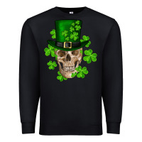 Black st. patrick's day skull Premium Sweatshirt - RanaPortraitStore