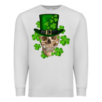 Dove Grey st. patrick's day skull Premium Sweatshirt - RanaPortraitStore