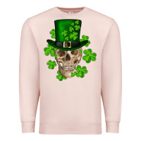 Pale Pink st. patrick's day skull Premium Sweatshirt - RanaPortraitStore
