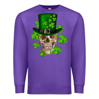 Purple st. patrick's day skull Premium Sweatshirt - RanaPortraitStore