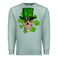 Seafoam st. patrick's day skull Premium Sweatshirt - RanaPortraitStore