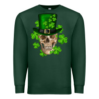 Sports Green st. patrick's day skull Premium Sweatshirt - RanaPortraitStore