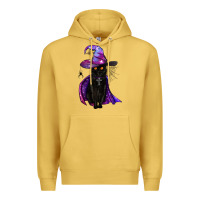 Antique Gold black witch cat Premium Hoodie - BundleAndBundleShop